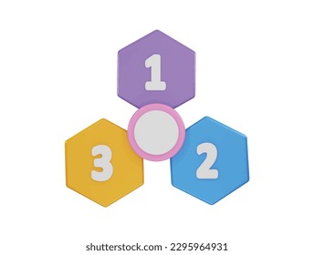 Infographic icon 3d rendering vector illustration