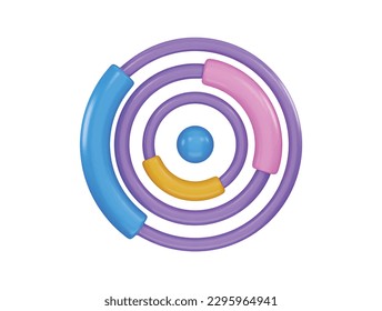 Infographic icon 3d rendering vector illustration