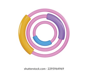 Infographic icon 3d rendering vector illustration