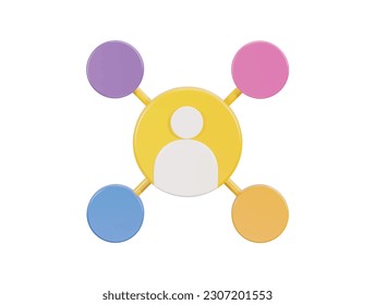 infographic icon 3d rendering vector illustration