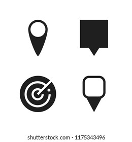 infographic icon. 4 infographic vector icons set. map pin and radar icons for web and design about infographic theme