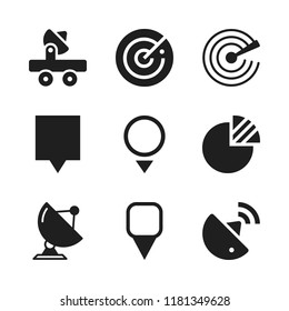 infographic icon. 9 infographic vector icons set. gps pin, map pin and radar icons for web and design about infographic theme