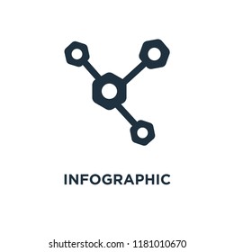Infographic icon. Black filled vector illustration. Infographic symbol on white background. Can be used in web and mobile.