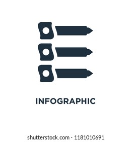 Infographic icon. Black filled vector illustration. Infographic symbol on white background. Can be used in web and mobile.