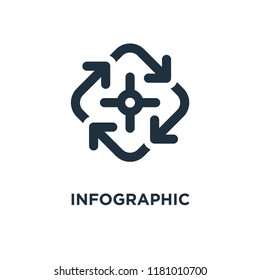 Infographic icon. Black filled vector illustration. Infographic symbol on white background. Can be used in web and mobile.