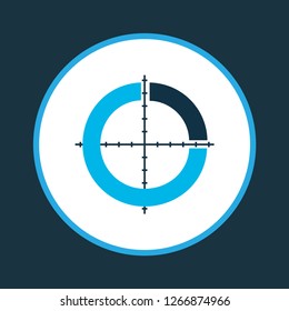 Infographic icon colored symbol. Premium quality isolated segmented pie chart element in trendy style.