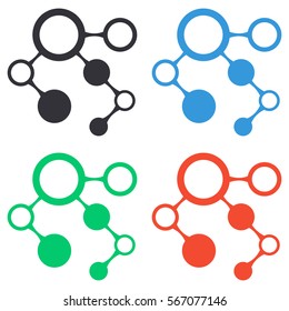 Infographic icon - colored vector  set
