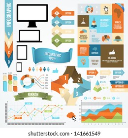 Infographic Icon and Element Collection. Vector Communication Concept.