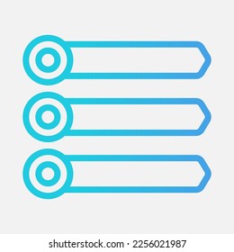 Icono de infografía en estilo gradiente, uso para presentación de aplicaciones móviles del sitio web