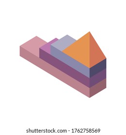 Infographic icon with isometric style