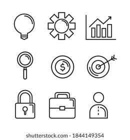 infographic icon set design, Data analysis and information theme Vector illustration