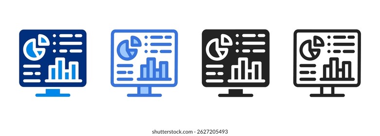 Conjunto de iconos de infografía Ilustración vectorial de estilos múltiples