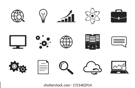 infographic icons and elements. technology and business symbols for web design