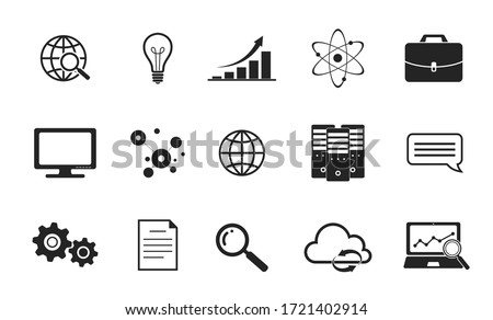 infographic icons and elements. technology and business symbols for web design