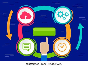 Infographic with icons Illustration Designed for Web, Document, Greeting Card, Poster, Label and Other Decoration Surface