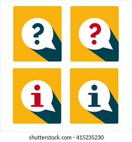 infographic icons question and info