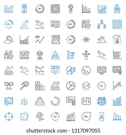 infographic icons set. Collection of infographic with bar chart, growth, percentage, bar graph, analytics, moon, structure, graphic, levels. Editable and scalable infographic icons.