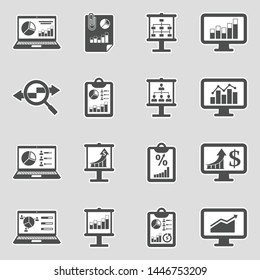 Infographic Icons. Sticker Design. Vector Illustration.