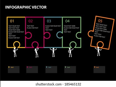 Infographic illustrating the pieces of a puzzle