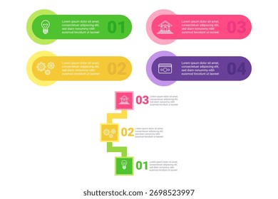 Infografik, die eine Reihe von Prozessschritten mit farbigen Segmenten veranschaulicht. Jedes Segment hebt wichtige Konzepte und Aktivitäten im Zusammenhang mit der Projektentwicklung hervor