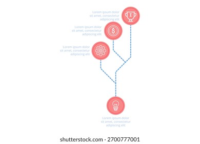 Infográfico que ilustra várias etapas que levam ao sucesso, apresentando ícones que representam aspectos financeiros, técnicos e criativos