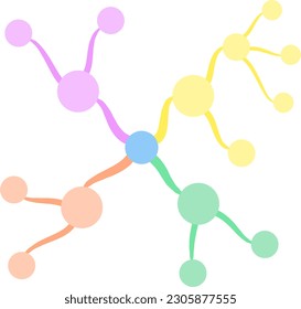 Infographic illustration. Color round mind map. Planning concept. Flowchart with business concept for presentations and reports.
