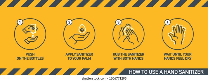 Infographic Illustration How Use Hand Sanitizer Stock Vector (royalty 