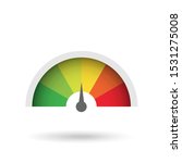 Infographic  illustration for web design. Gauge vector icon.