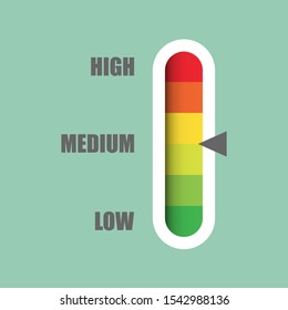 Infographic illustration for web design. Gauge vector icon.