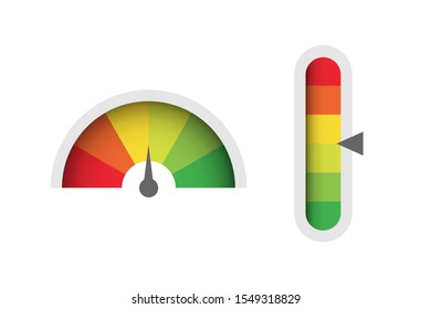 Infographic illustration for web design. Gauge vector icon.