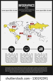 Infographic Illustration with World Map and Information (A3 size) | EPS10 Vector