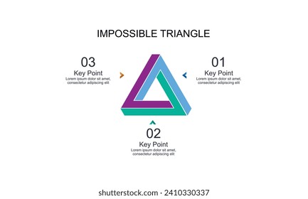 Infographic with impossible triangle design