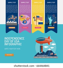 Infographic Independence Day of USA