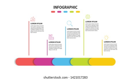 infographic information 5 step, timeline 