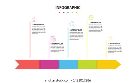 infographic information 5 step, timeline 