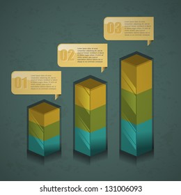 infographic isometric graph / can be used for infographics / graphic or advertise layout vector