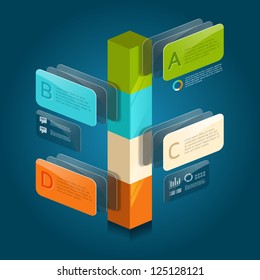 infographic isometric graph / graphic or advertise layout vector