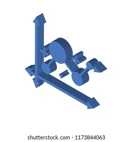  infographic isometric left top view 3D icon