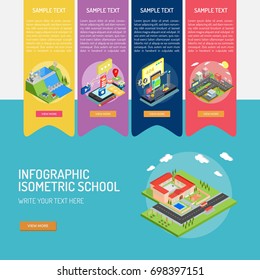 Infographic Isometric School