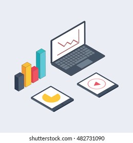 infographic isometric set  vector illustration