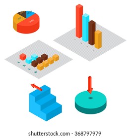 Info-graphic in isometric style. Perfect for web, business, graphic. Vector illustration