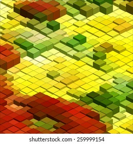 Infographic Isometric Vector Graph, Abstract 3D Chart Background