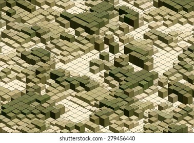 Infographic Isometric Vector Graph, Abstract 3D Chart Background.