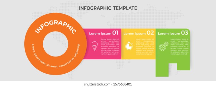 Infographic key design template 3 options