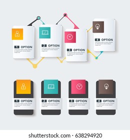 infographic label with 4 choice icon. vector infographic