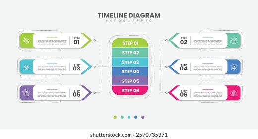 Infographic label design with circle infographic template design and 6 options or steps. Can be used for process diagram, presentations, workflow layout, banner, flow chart, info graph.