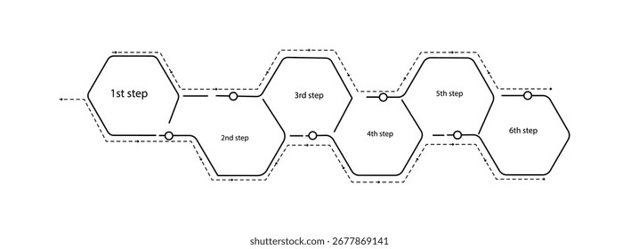 Infographic label design with hexagon template with business concept.