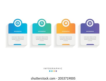 Infographic label design with icons and 4 options or steps. infographics for business concept