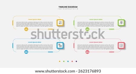 Infographic label design with shape infographic template design and 4 options or steps Can be used for process diagram, presentations