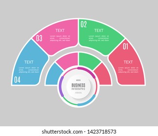 Infographic label design template with icons and 4 options or steps. Can be used for process diagram, presentations, workflow layout, banner, flow chart, info graph for your business.- Vector